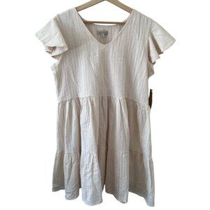 Albion Helen Dress White Size L NWT Cottagecore Ethereal Angelic Coastal‎ Beachy